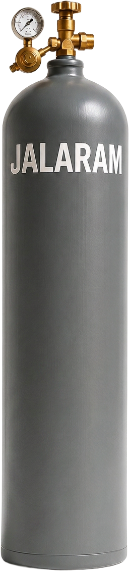 Jalaram Nitrogen gas cylinder — Grey cylinder